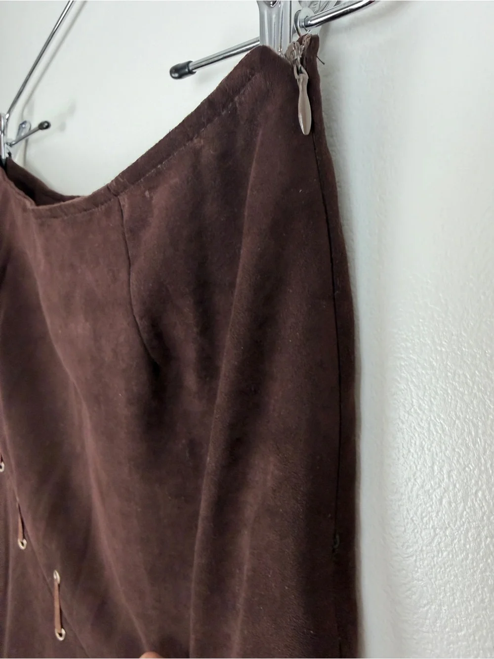 Vintage‎ Brown Faux Suede Jacket & Skirt Set Renaissance Festival Steampunk